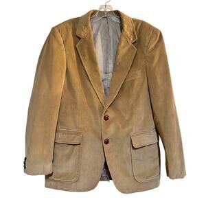 Men’s Vintage 40R Tan Corduroy Blazer Jacket Cotton Vintage Academia Sport Coat